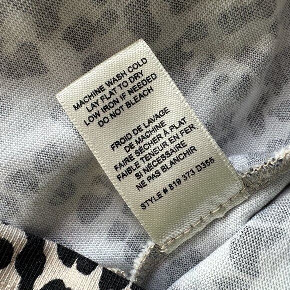 LA Vie Rebecca Taylor Womens Small Dress Animal Print High Neck Mini Tan Black - Picture 8 of 8